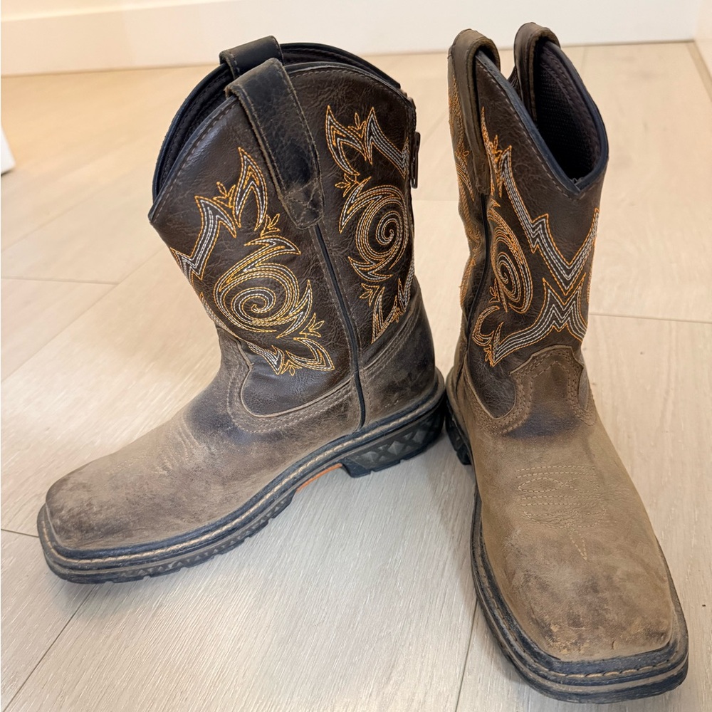 GEORGIA BOOT KIDS CARBO-TEX PULL-ON WESTERN BOOT